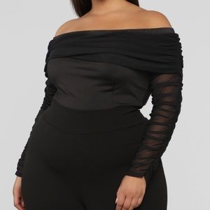 Black Off  the shoulder long sleeve